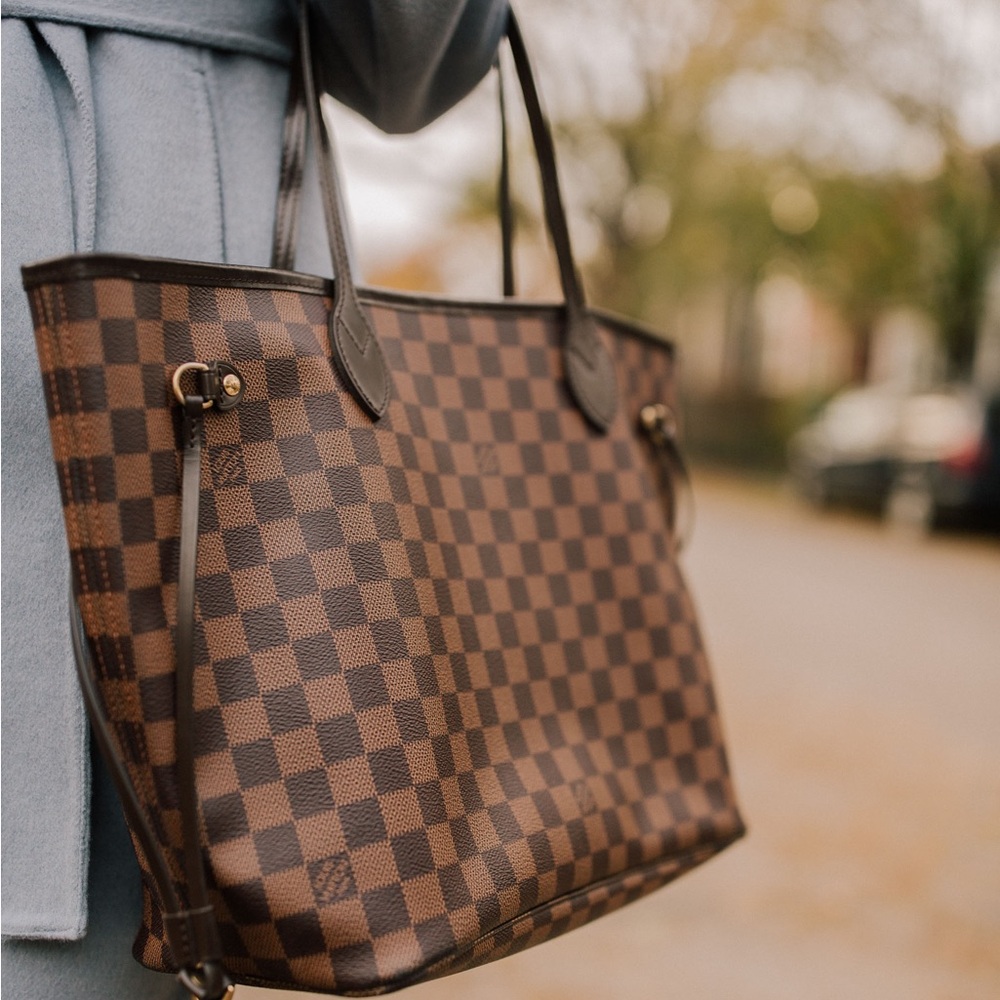 Louis Vuitton LV Damier Ebene N40599 Neverfull MM In GREAT Condition Cherry Red - Picture 2 of 16